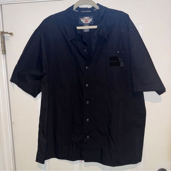 Harley-Davidson Velvet Shadow Motorcycle Button Down Shirt XXL - Picture 2 of 5